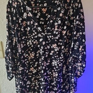 Rue21 Black Floral Women's Top